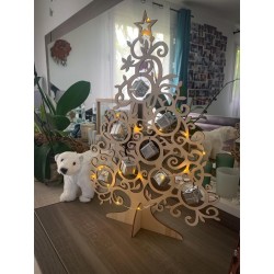 Sapin de Noël en bois 120,60cm à accrocher