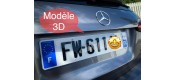 Plaque d'immatriculation Auto 3D