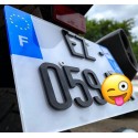Plaque d'immatriculation 3D