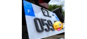 Plaque d'immatriculation Moto 3D