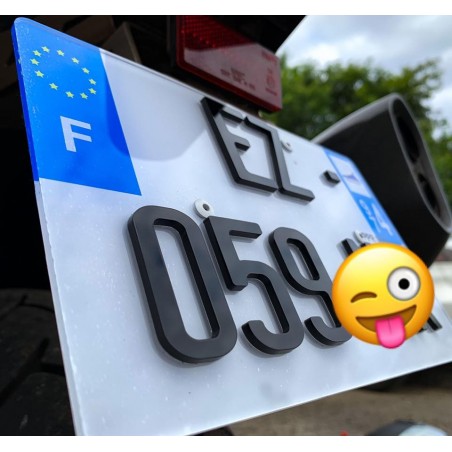 Plaque d'immatriculation Moto 3D