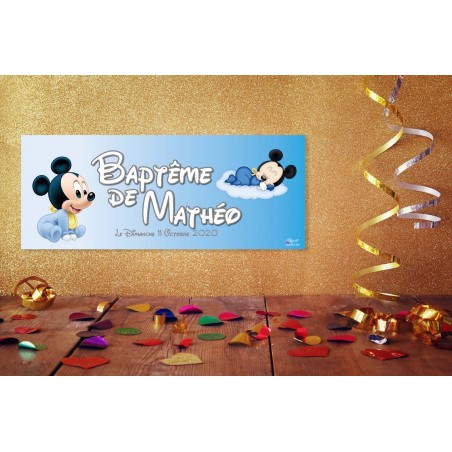 Banderole thème Mickey bébé
