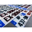 Plaque d'immatriculation 3D