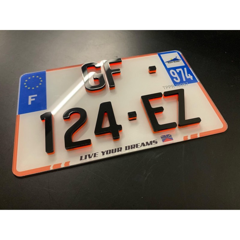 Plaque d'immatriculation Lot (46) pour MOTO en 210x130