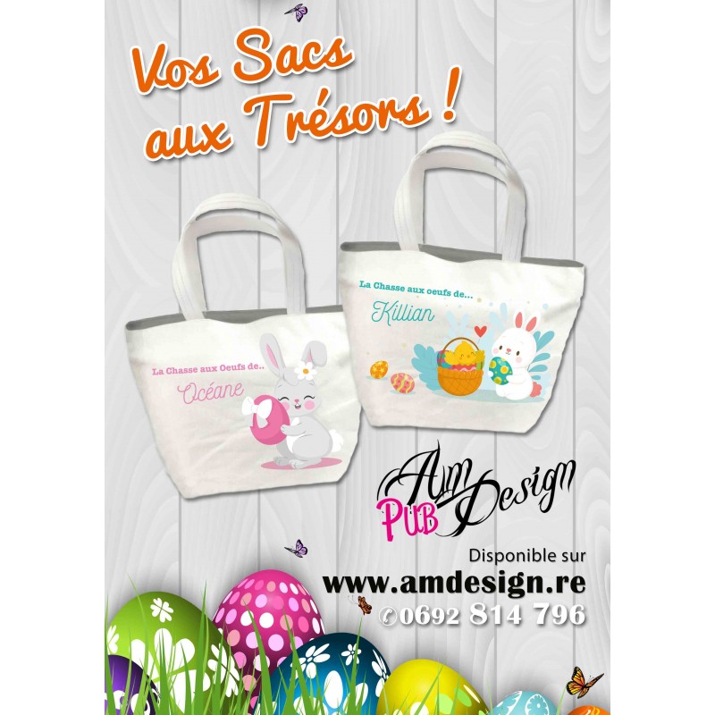 Sac en tissu personnalisé spécial pâques