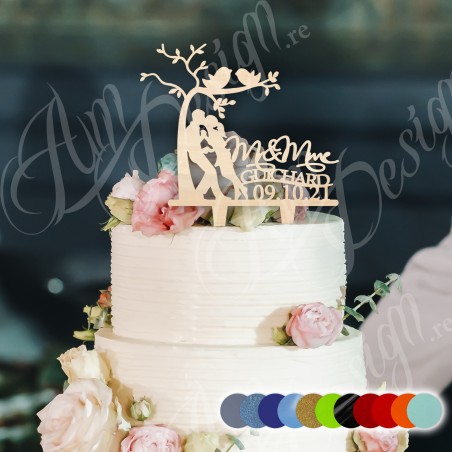 Cake Toper Arbre + Couple
