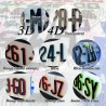 Immatriculation Moto 3D / 4D Non Homologuée - Personnalisée