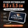 Stickers personnalisés rectangulaires 8,5 × 5,5 cm