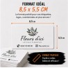 Stickers personnalisés rectangulaires 8,5 × 5,5 cm