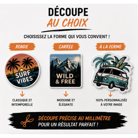 Stickers personnalisés sur mesure