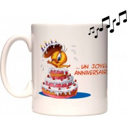 Mug mucical "Happy Birthday"