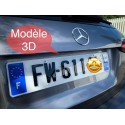 Plaque d'immatriculation 3D