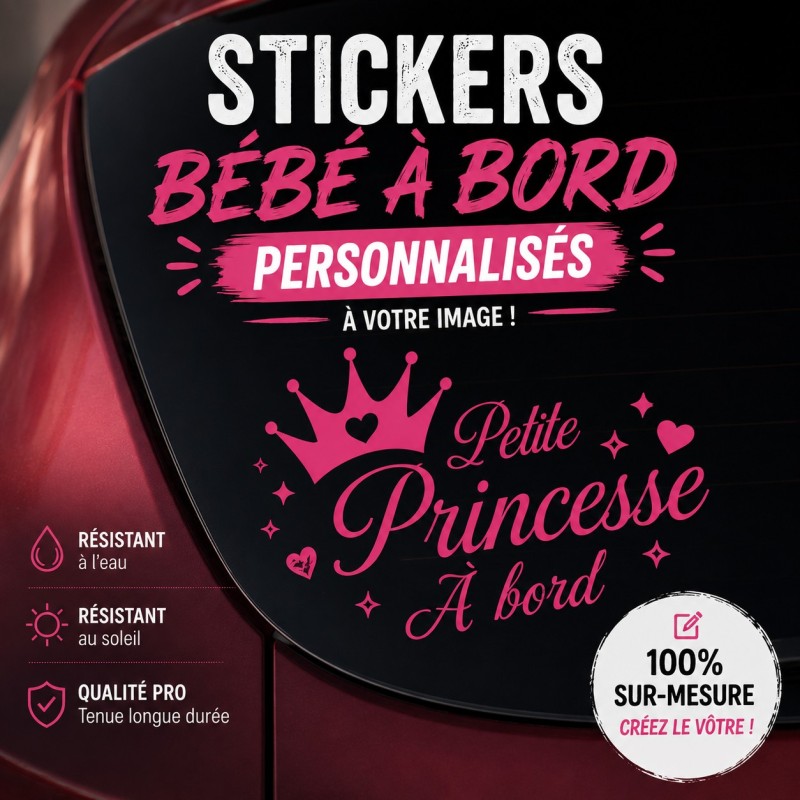 Stickers Bébé à bord personnalisés | AM Design