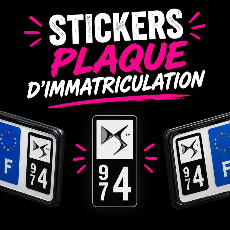Stickers pour plaque d’immatriculation | AM Design