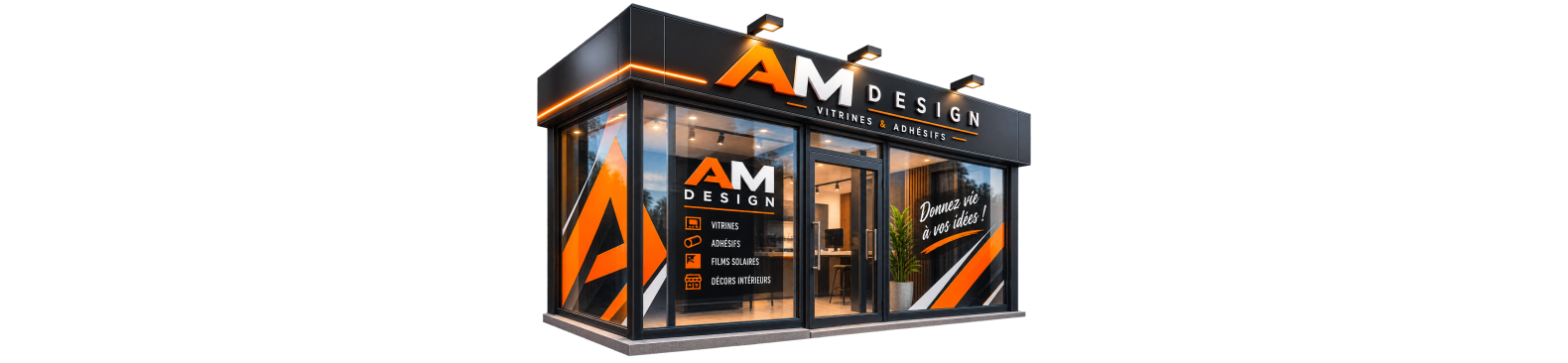 Adhésifs & marquage vitrine à La Réunion | AM Design