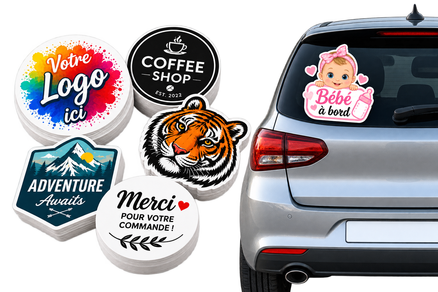 Stickers et étiquettes personnalisés AM Design